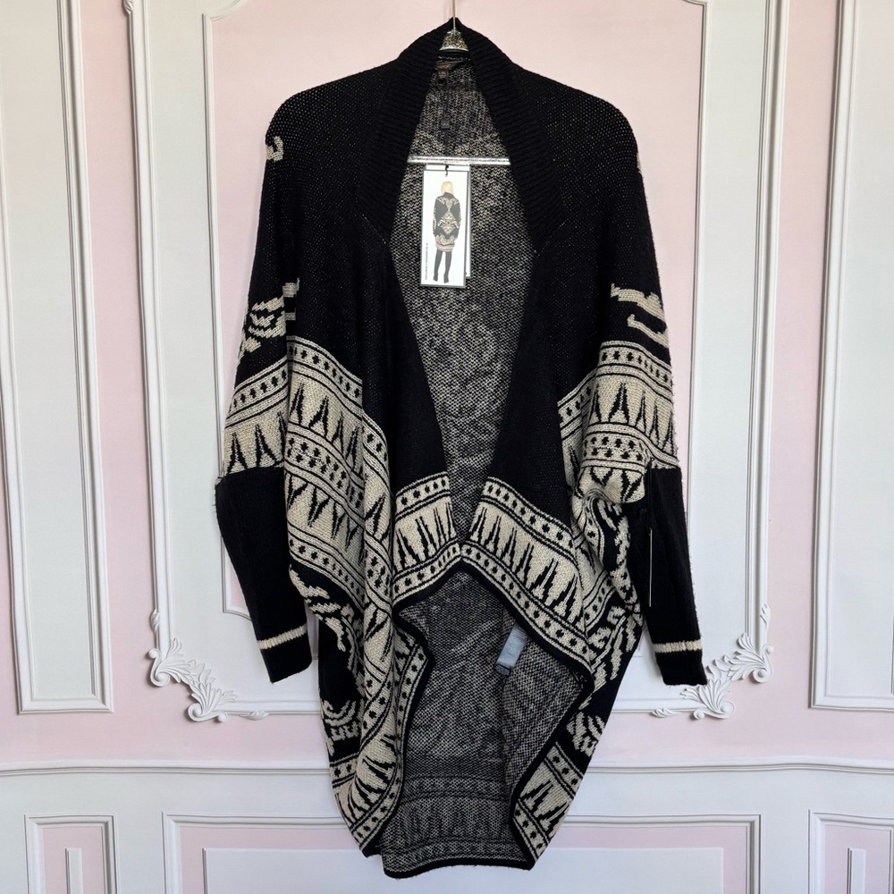 MAXSPORT LA Upside Down Reversible Open Front Cardigan Sweater--NWT--L/XL - Picture 10 of 12